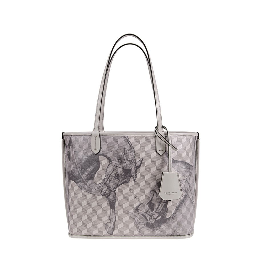 شنطة لوب نوار/مقاس اكس سمول-قماش تويل-Silver Gray