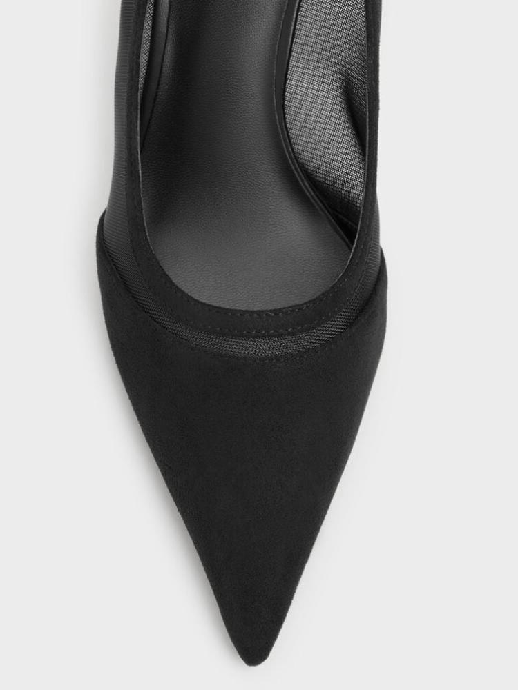كعب تشارلز اند كيث/لون Black Textured
