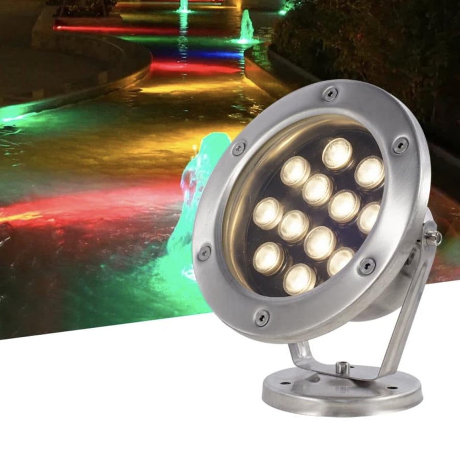 Colorful 12W/12V base spotlight with yellow and remote control