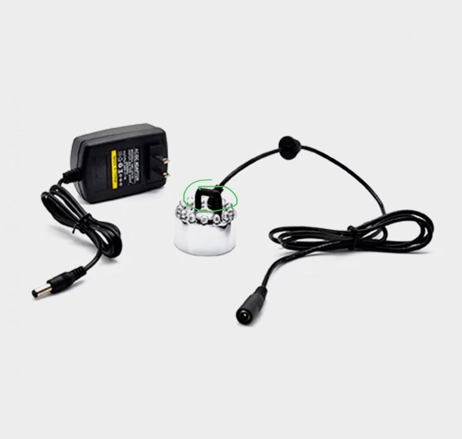 ضباب نوافير مع نارة  انارة LED