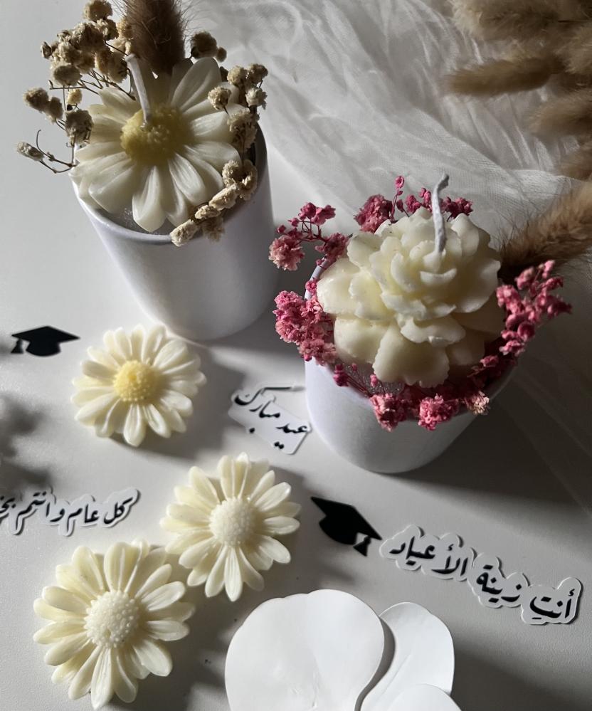 بوكيه شمعة ورد