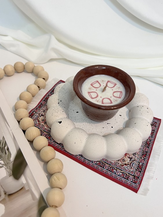 شمعه فنجان التأسيس مع استكر