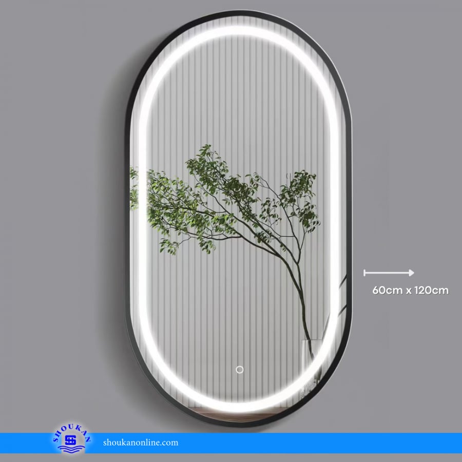 مرايا ( 60*120 ) بإضاءة LED لونين - أسود مطفي