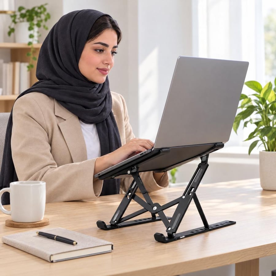 ستاند لابتوب قابل للطي - أثناء الاستخدام