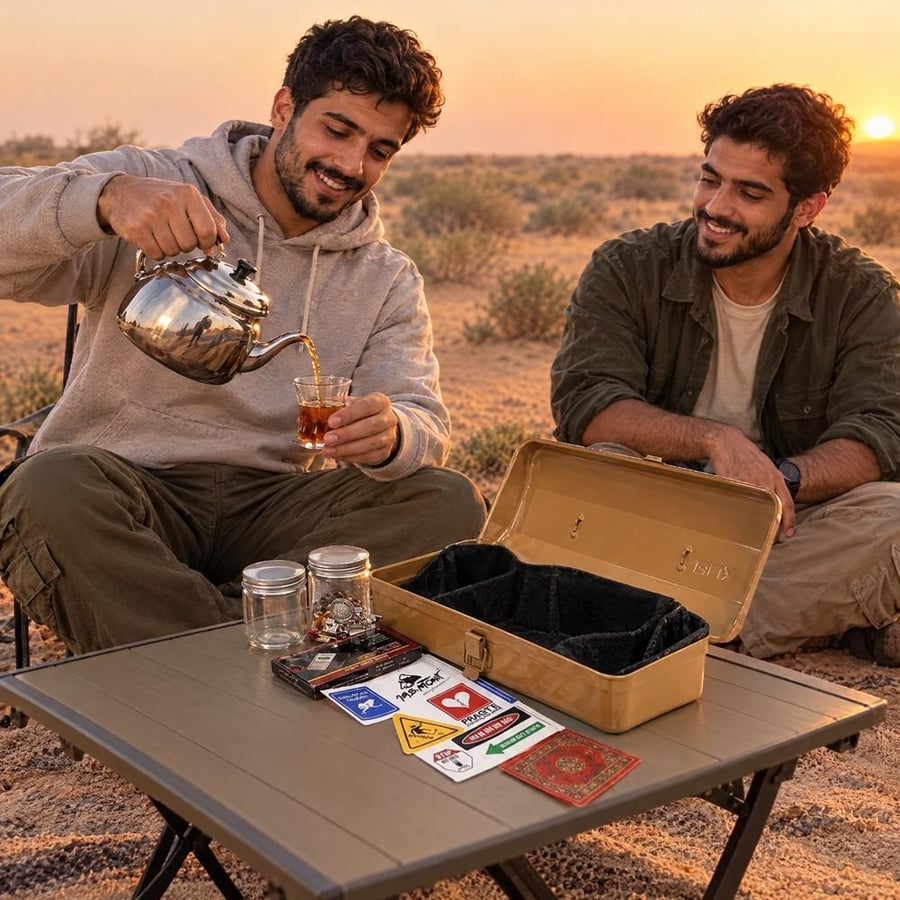 طقم شاي رحلات Denx - أثناء الاستخدام