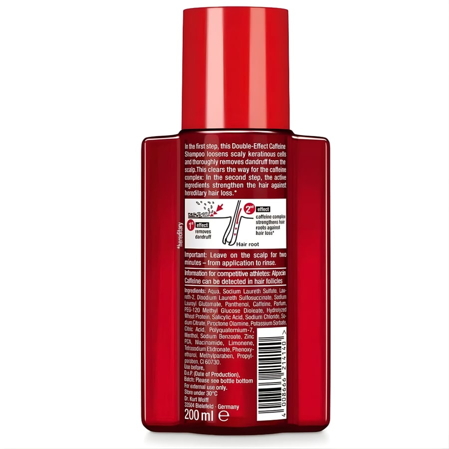 ألبيسين شامبو الكافيين مضاعف القوة ضد القشرة وتساقط الشعر الوراثي 200ml