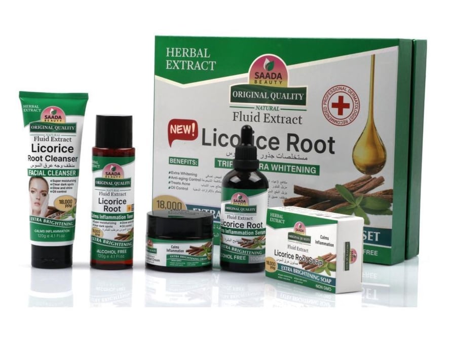 Licorice extract skin care set 5 pieces
