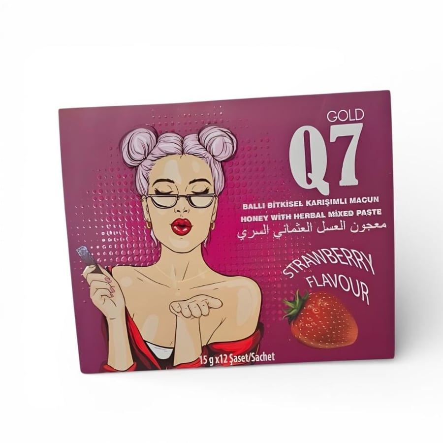 Ottoman honey paste for women with strawberry flavor 12 bags