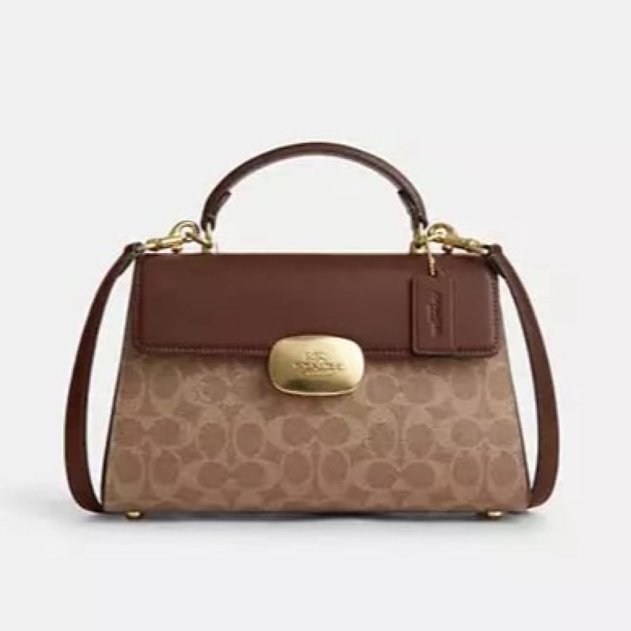 حقيبة كوتش  Eliza Top Handle Bag In Signature Canvas