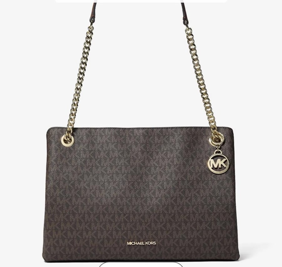 حقيبة مايكل كورس Christina Medium Signature Logo Messenger Bag