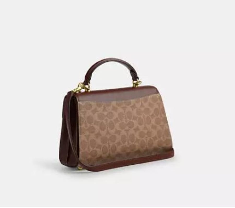 حقيبة كوتش  Eliza Top Handle Bag In Signature Canvas
