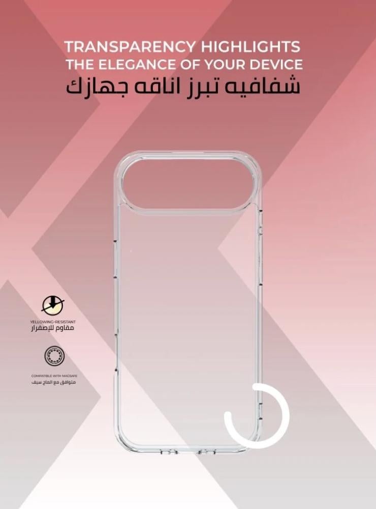 بكج حماية 3 في 1 أيفون 17 اير شفافه (كفر , حماية شاشة , حماية كاميرا) من زوندا