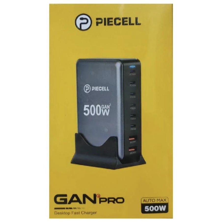 منصة شحن 500W ستة منافذ PD و منفذين USB شركة Piecell بايسل