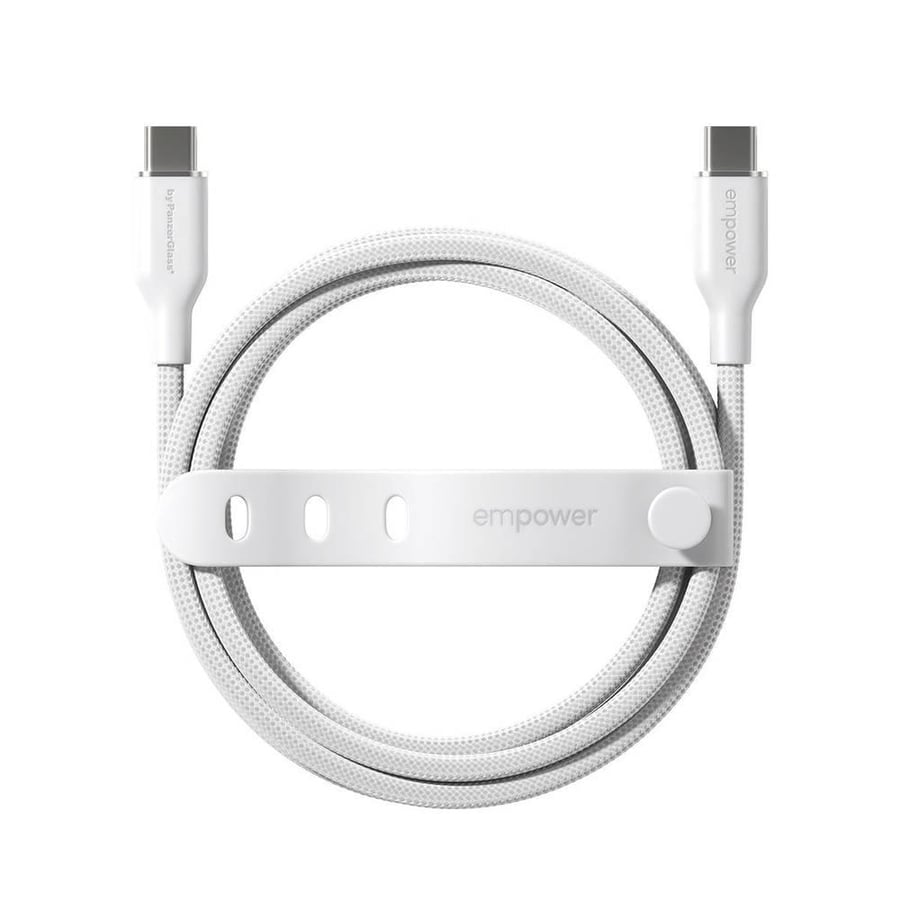 إمباور - كيبل RACING USB-C TO USB-C بقوة 60W وطول 1.2M- ابيض
