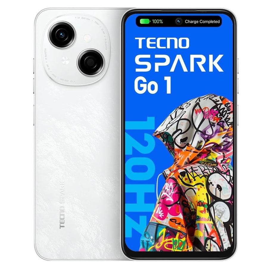 تكنو سبارك جو 1 / tecno spark go 1 رامات 3 جيجا | 64 جيجابايت - أبيض