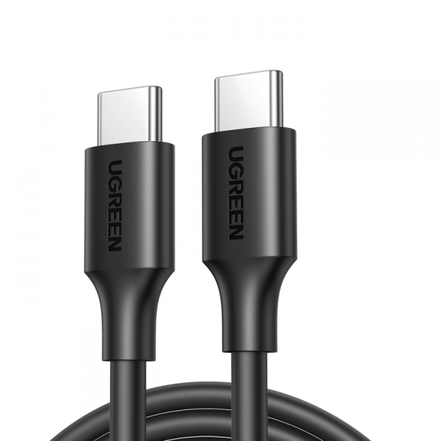 سلك شاحن يوجرين USB-C إلى USB-C بطول 1 م - أسود