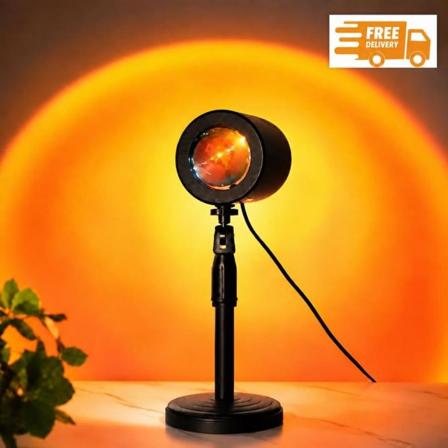 مصباح/جهاز عرض غروب الشمس من ميثكو ​​يعمل بمنفذ USB مع جهاز تحكم عن بعد بـ 20 لونًا