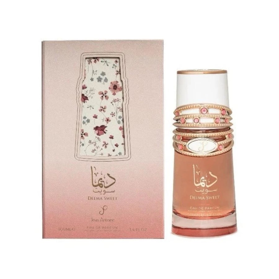 علبة وزجاجة عطر ديما سويت الاصلي بتصميم عصري جذاب