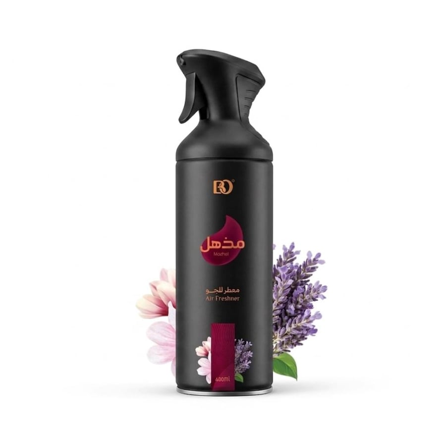 لقطة مقربة توضح مكونات وتصميم عبوة معطر مذهل بانافع لتعطير المنزل