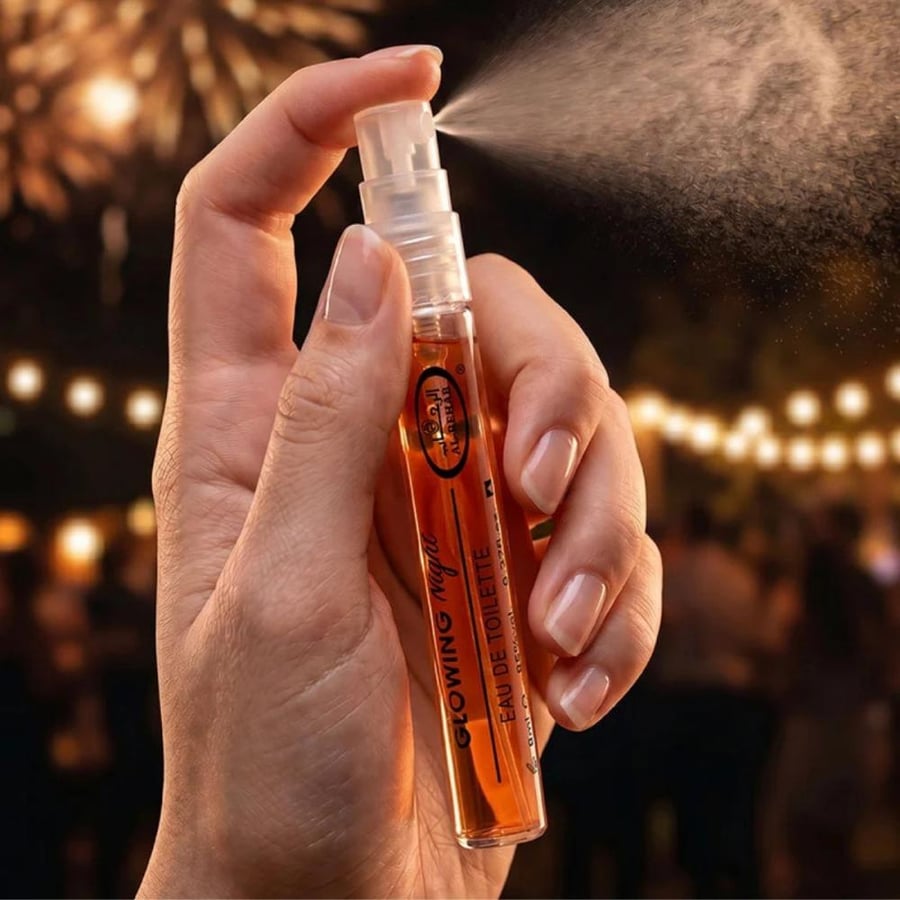 مجموعة عطر جلوينج نايت اقلام 8 مل 48 حبة بتصميم فاخر