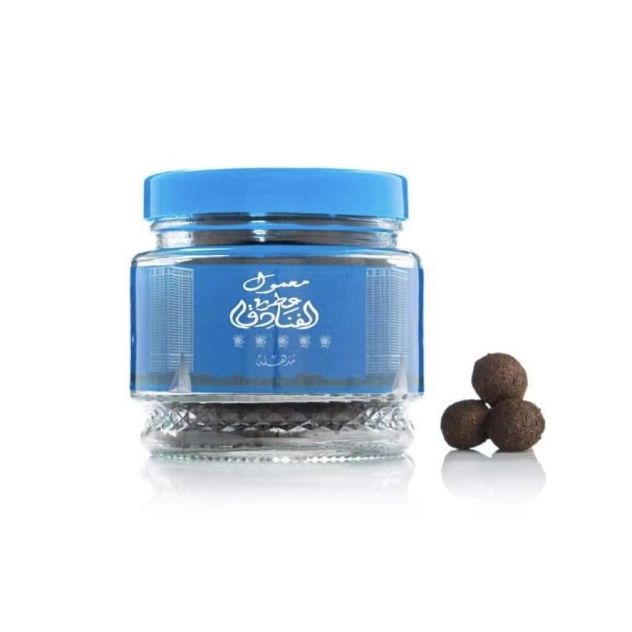 الواجهة الامامية لعبوة معمول عطر الفنادق 185 جرام راقي وفواح