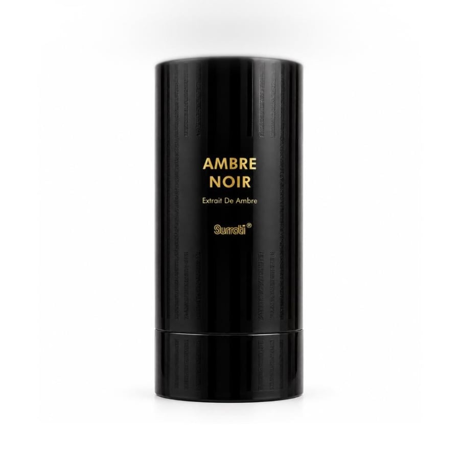 عطر أمبر نوار من سراتي خلاصة العنبر مع علبته الأسطوانية السوداء