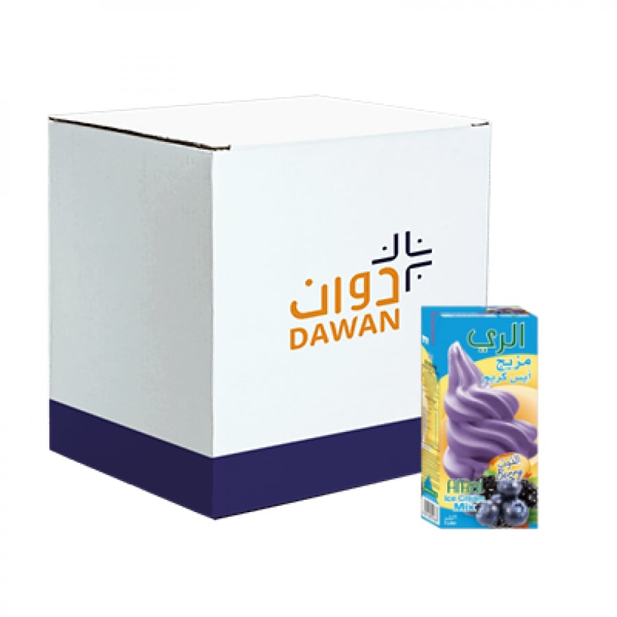 مزيج ايسكريم الري توت 1 لتر/  12 عبوة بالكرتون