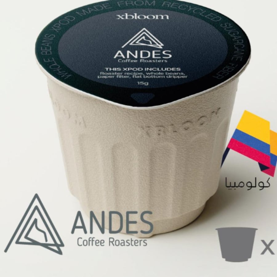 كبسولات xpods xBloom قهوة كوكورا من كولومبيا Andes
