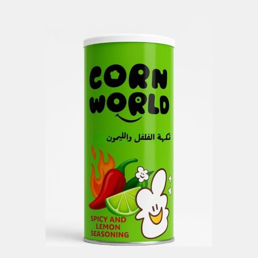 نكهة الفلفل والليمون للفشار كوورن ورلد 1 كيلو