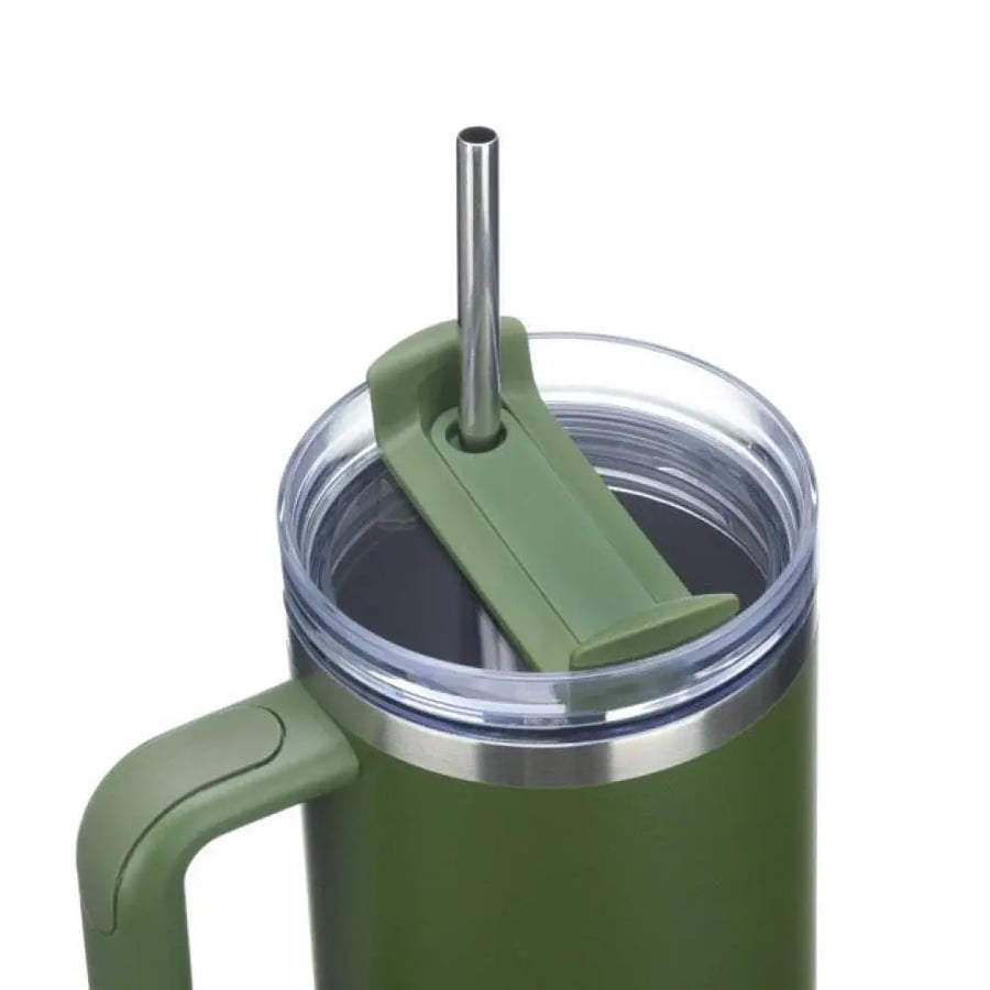 كوب كبير مع مزاز للشرب بريم Green Brim اخضر