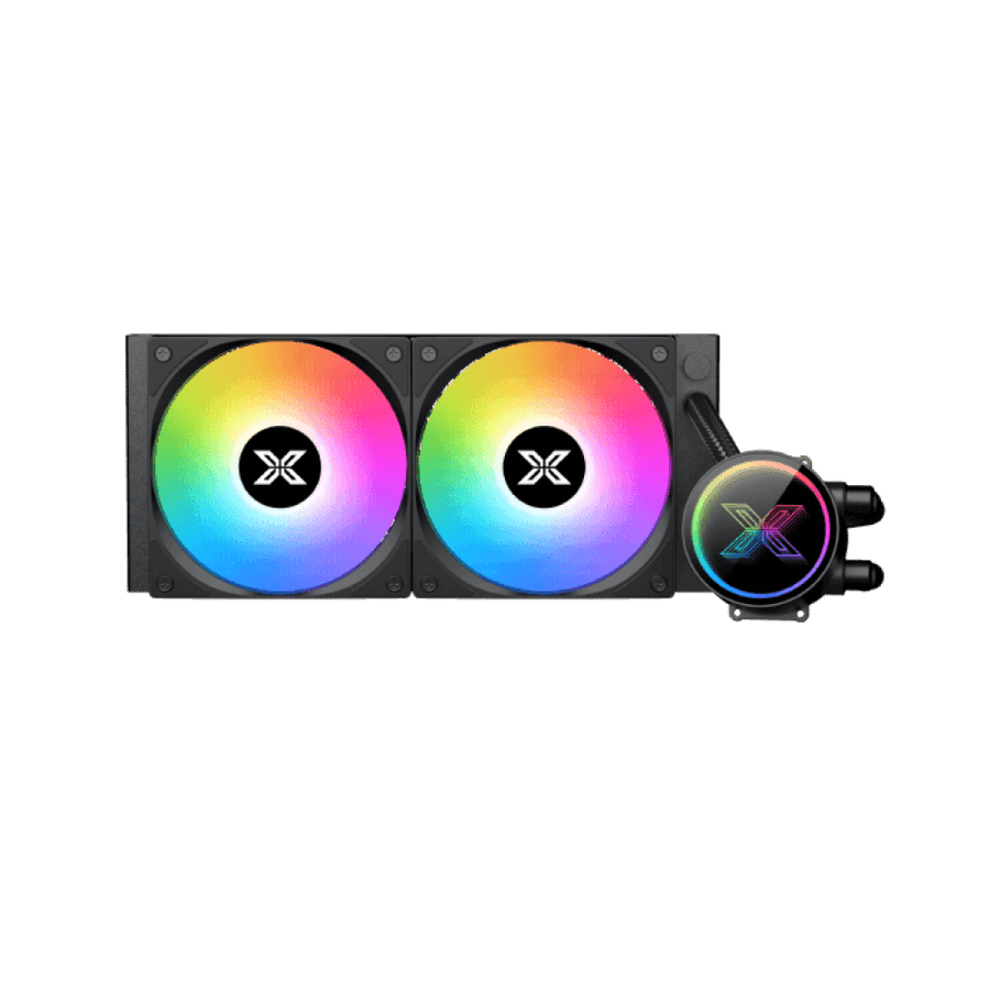 مبرد مائي Xigmatek FENIX II 240 أسود — رادياتير 240mm · مضخة Infinity Mirror · ARGB · LGA 1851 وAM5