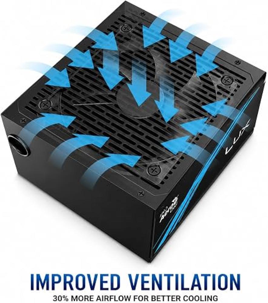 باور سبلاي AeroCool LUX 750W — 750 واط · 80 PLUS Bronze · +12V بقدرة 58A