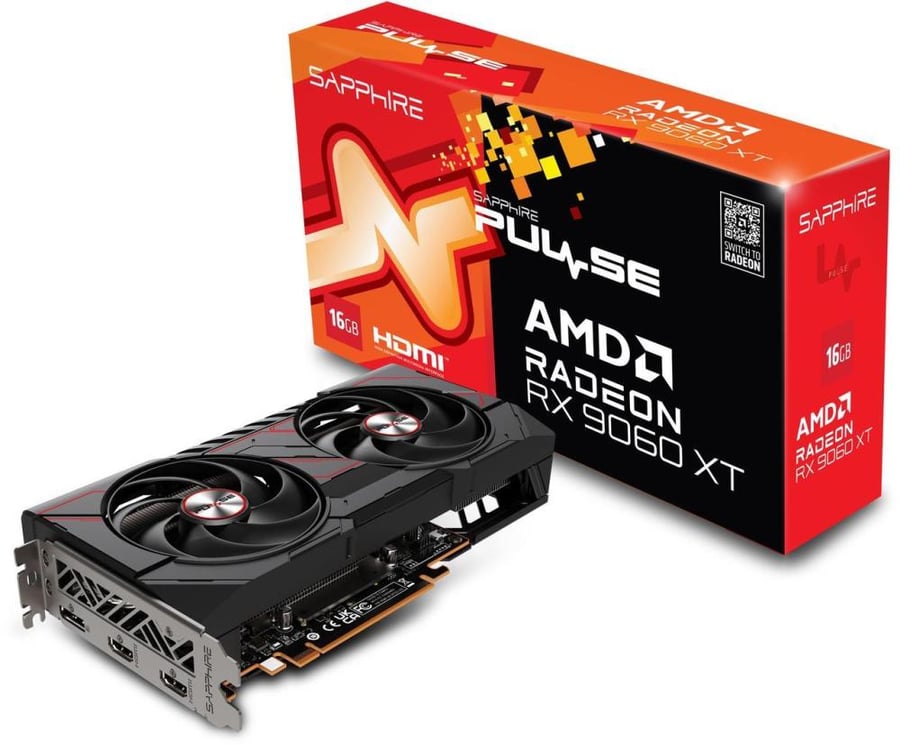 Sapphite Radeon RX 9060 XT 16GB Pulse | كرت شاشة اي ام دي