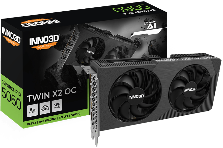 INNo3D GeForce RTX™ 5060 OC Twin 8GB | كرت شاشة انفيديا اينو ثري دي