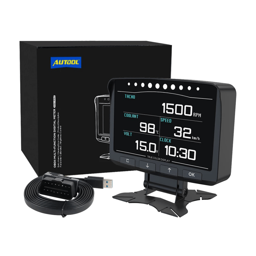 قيج عداد السرعة  autool x50 pro برو OBD-II  Gauge جهاز رقمي OBD2 HUD