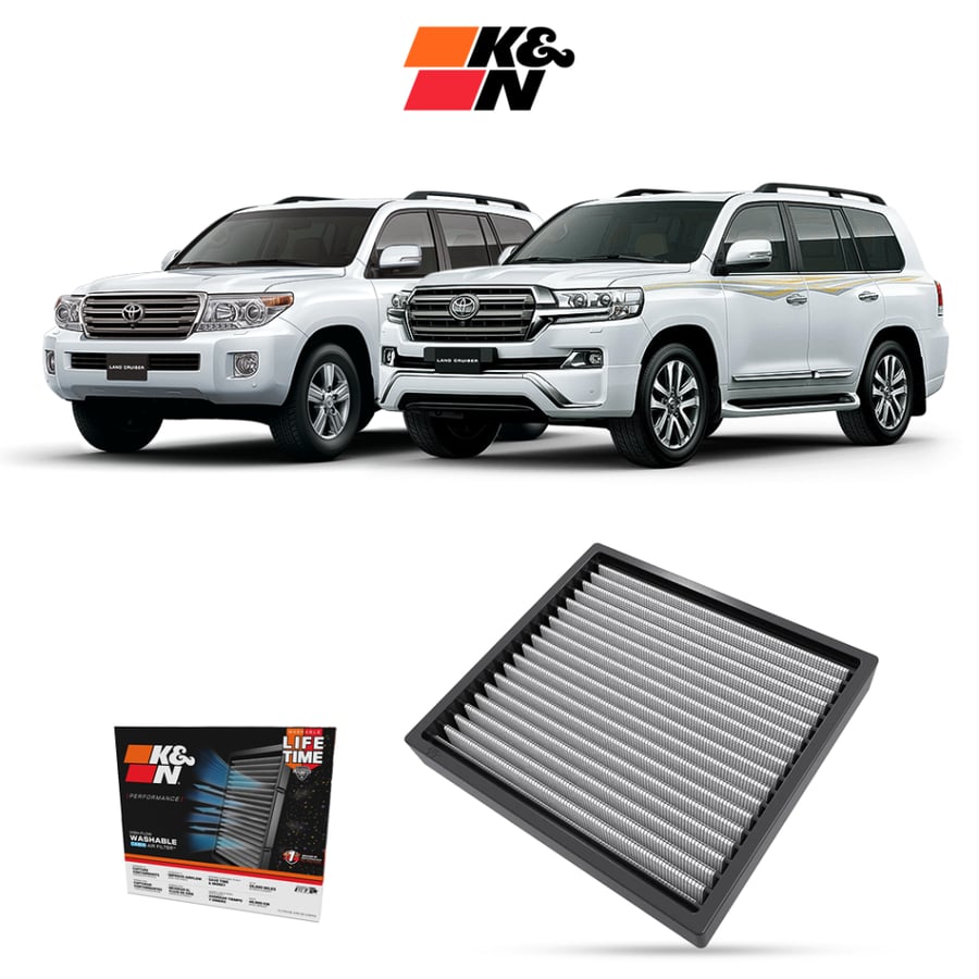 فلتر مكيف K&N تويوتا لاندكروزر 5.7 2008-2021 قابل للغسل – أصلي لتحسين جودة الهواء داخل السيارة VF2000