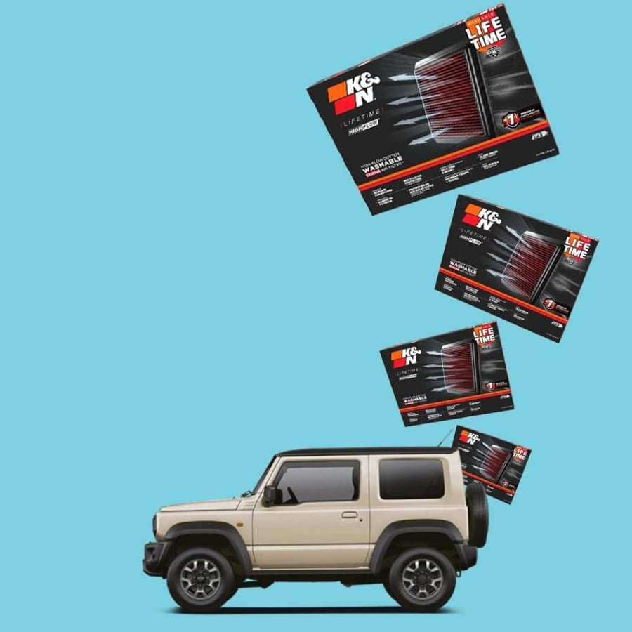 فلتر هواء K&N 33-3151 لسوزوكي جيمني 1.5L | 2018–2025