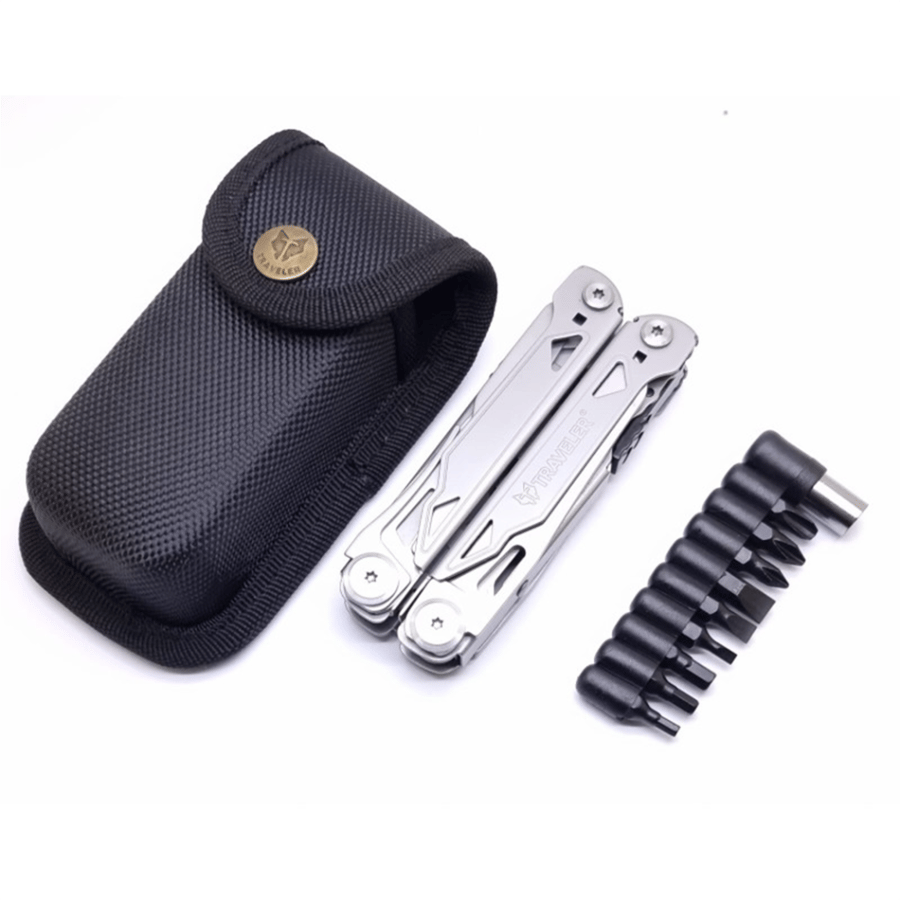 28 in 1 Stainless Steel Multitool Pliers Wire Cutters Precision Screwdriver Folding Multi Tool for Outdoor, Repair, Camping