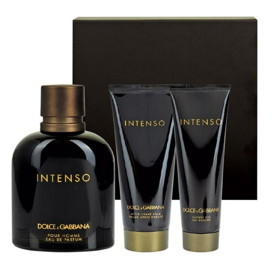 Dolce & Gabbana Intenso men's perfume set (125ml perfume) + 100ml aftershave + 50ml shower gel