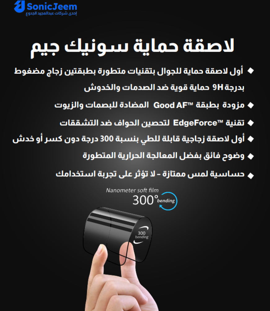 بكج حماية من شركة سونك جيم بضمان سنه ضد الكسر اجهزة ايفون 15