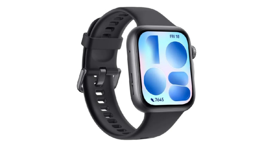 هواوي - ساعة رياضية بأكثر من 100 وضع تمرين وبشاشة 1.82 بوصة Watch Fit 5 - أسود