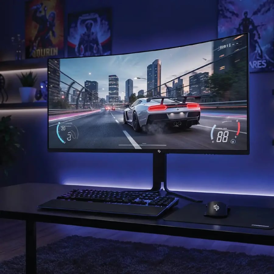 Game screen 34 inch 200 Hertz curved from Porodo