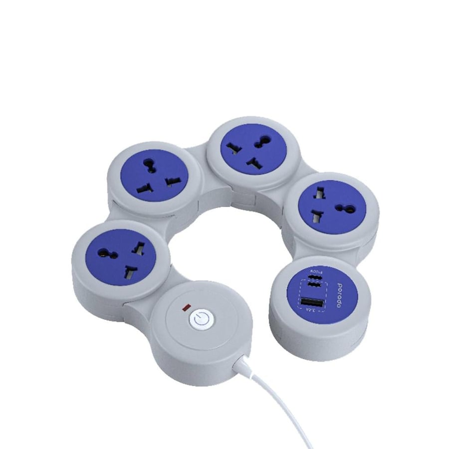 Porodo USB-A Type-C and 4 AC Multiport