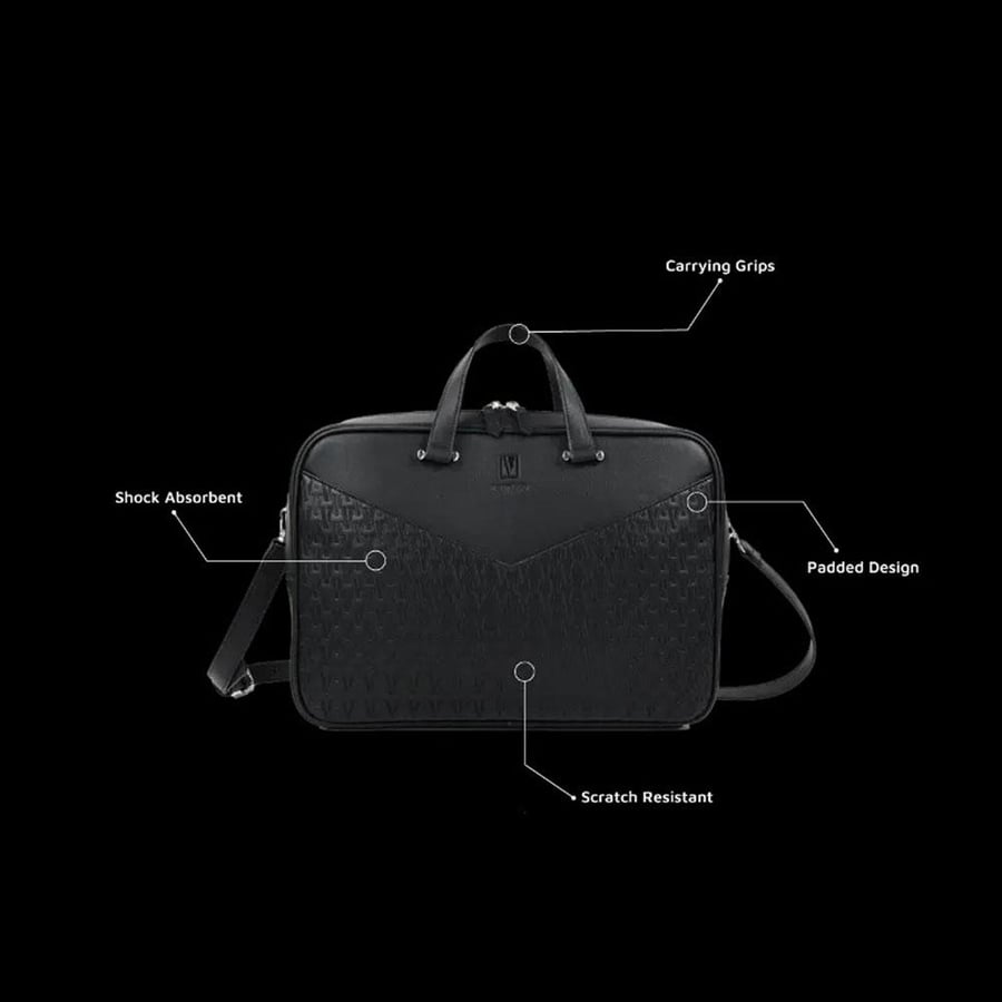 Levelo Luxe 16  Laptop Sleeve - Black