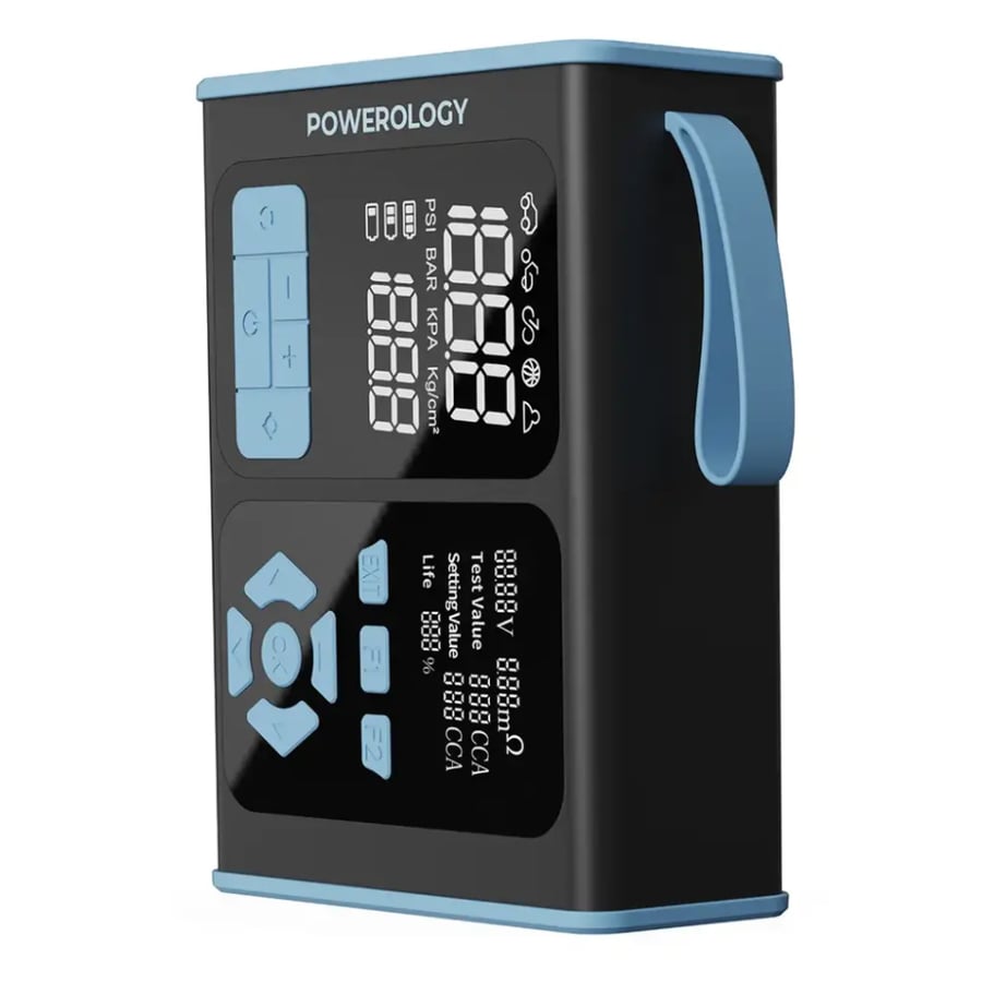 جهاز تشغيل سيارة وباور بانك باورولوجي 3 في 1 بسعة 15200mAh