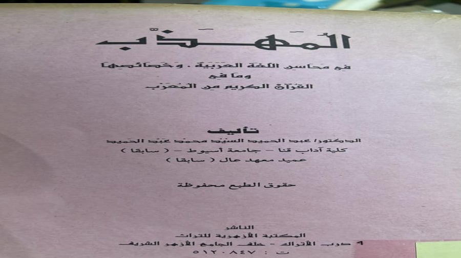 المهذب في محاسن اللغة العربية