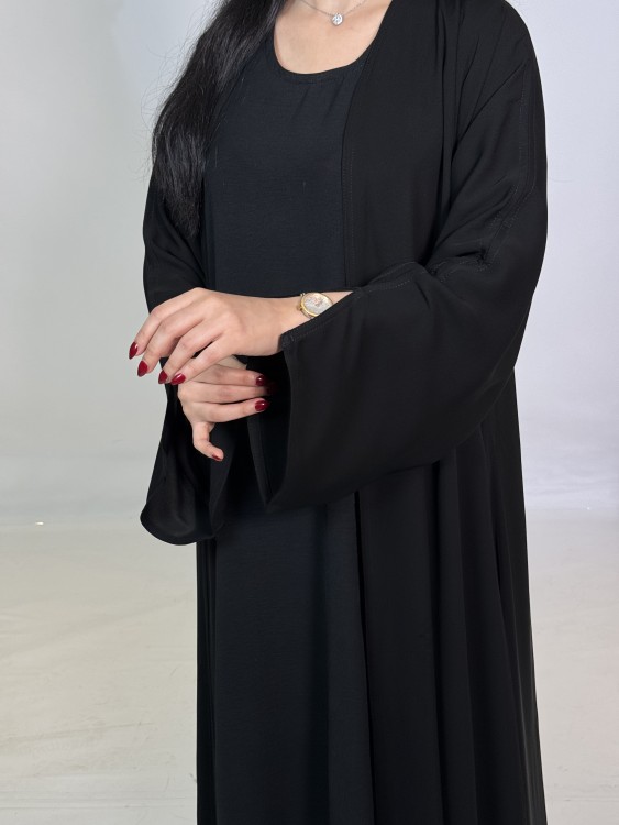 عباية دبل فيس اسود