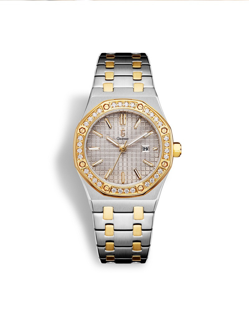 Ladies' watch Leila Gleameer Glaimer eight design silver and gold with gray dial