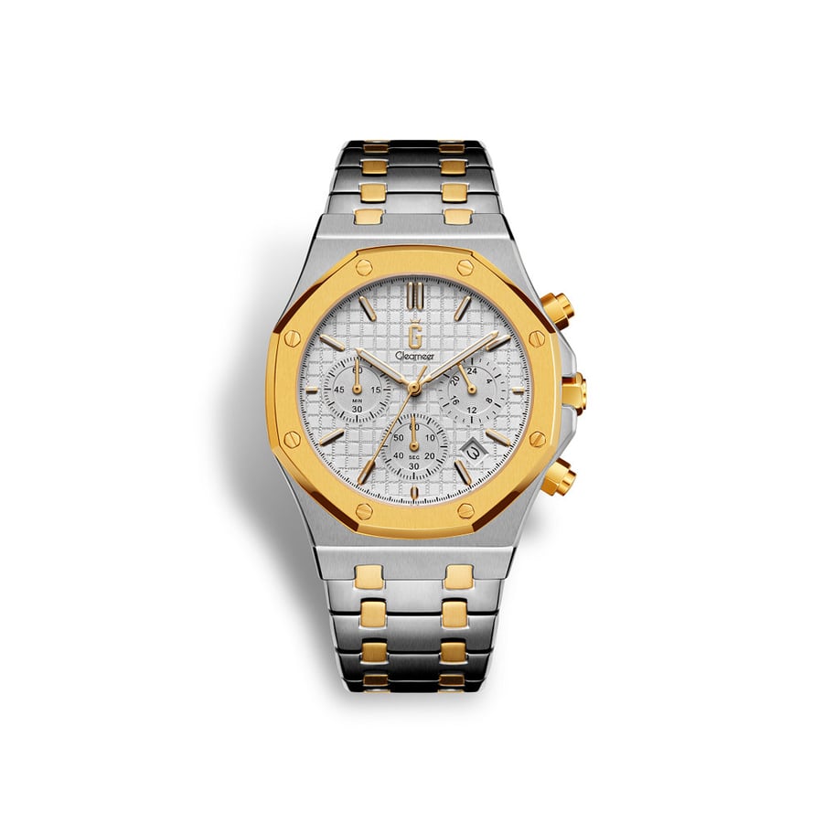 طقم رائد من ستانلس ستيل بلون فضي و ذهبي SGAS016M