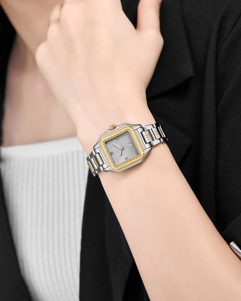 Hour of tenderness of stainless steel in silver and gold color GAS027F